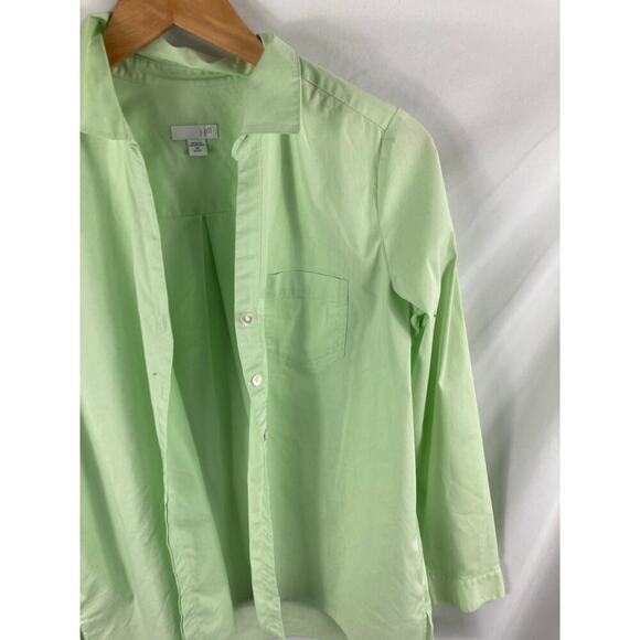 J Jill Green Button Down Shirt Size XS Missy - Picture 2 of 6